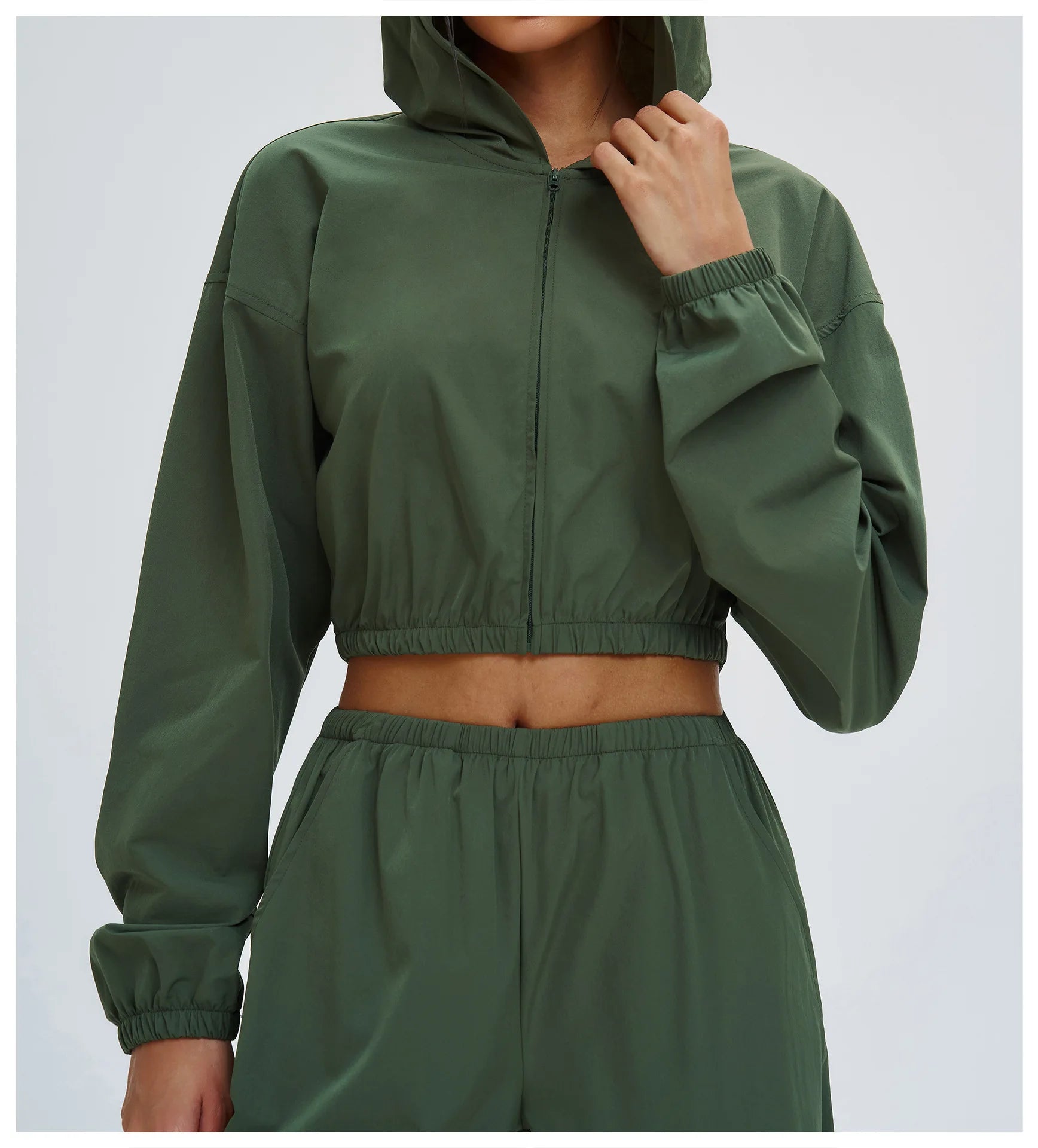 New Yoga Long Sleeve Outdoor Sunscreen Coat Women's Zipper Windproof Hoodie Sports Coat Cycling and Mountaineering Outerwear Top