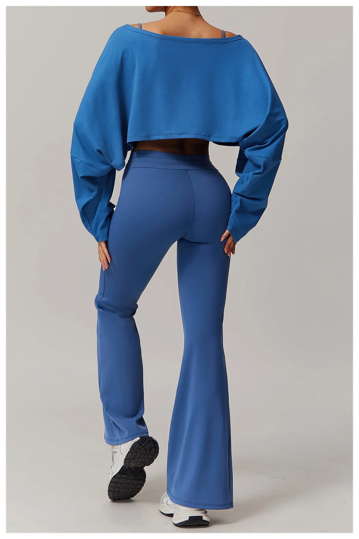 Running Fitness Sports Long Sleeved Top Women's One Shoulder Batwing Sleeve Loose Breathable Casual Long Sleeved Sexy Yoga Top