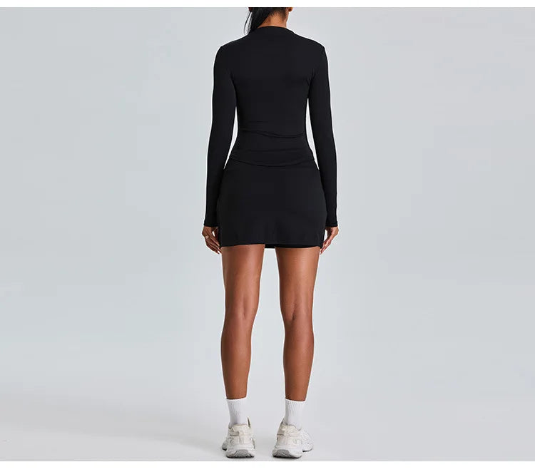 High Waist Sports Short Skirt Women's Yoga Short Skirt Running Training Fitness Tennis A-line Skirt Fake Two Yoga Short Skirts