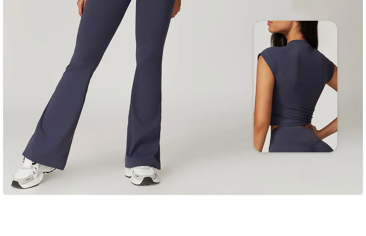 Flare Leggings Yoga Pants Women Bell-bottoms Yoga Tights High Waist Fitness Pants Stretch Gym Workout Sports Push Up Leggings