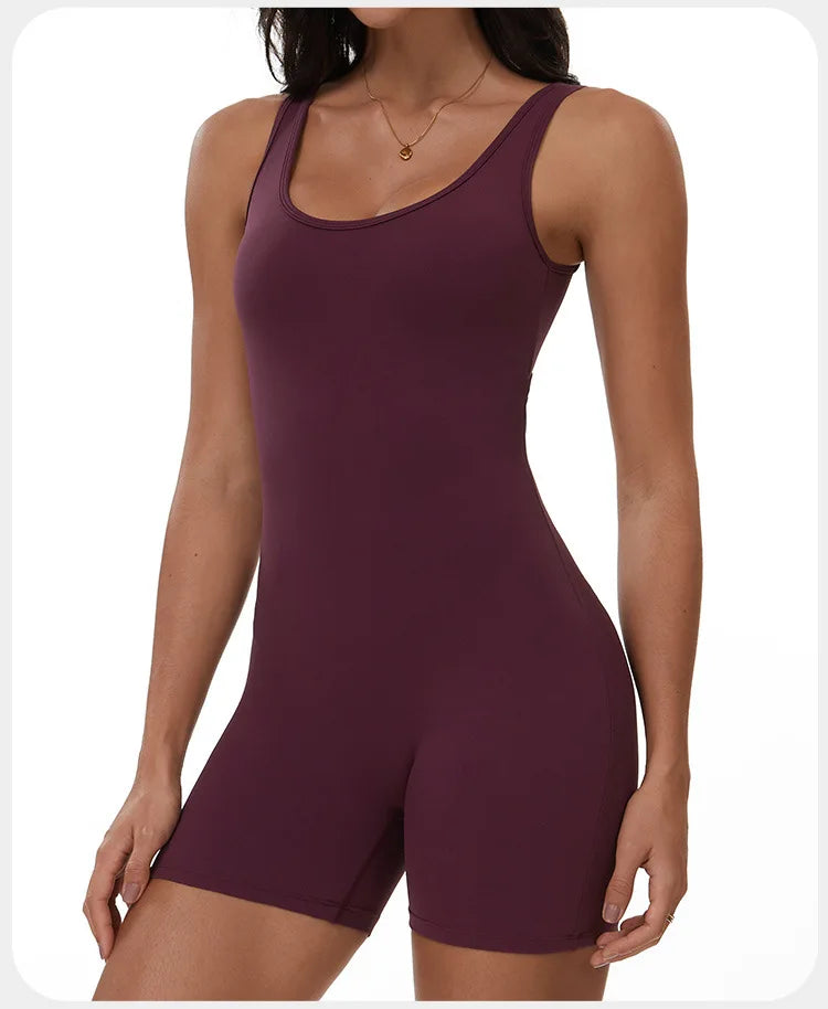 Yoga Jumpsuits Women Tracksuit Set Fitness Rompers Sexy One Piece Sports Bra Workout Bodysuit Sexy Back V Sportswear Gym Clothes