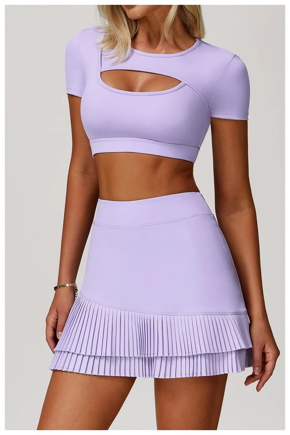 Women's Tight Fitting Sports T-shirt Quick Drying Short Sleeved Hollow Out Yoga T-shirt Running Exercise Fitness Short Sleeved
