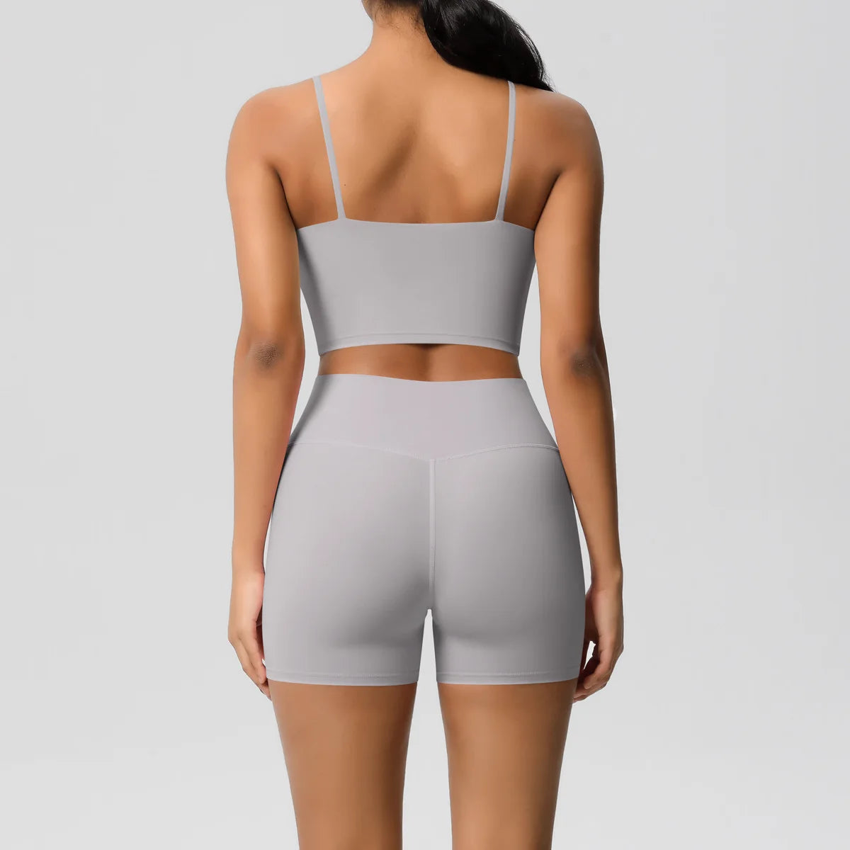 Yoga Sport Set Women Seamless Crop Top Bra Shorts Yoga Set Comfort Elastic Sportsuit Workout Outfit Fitness Gym Clothes