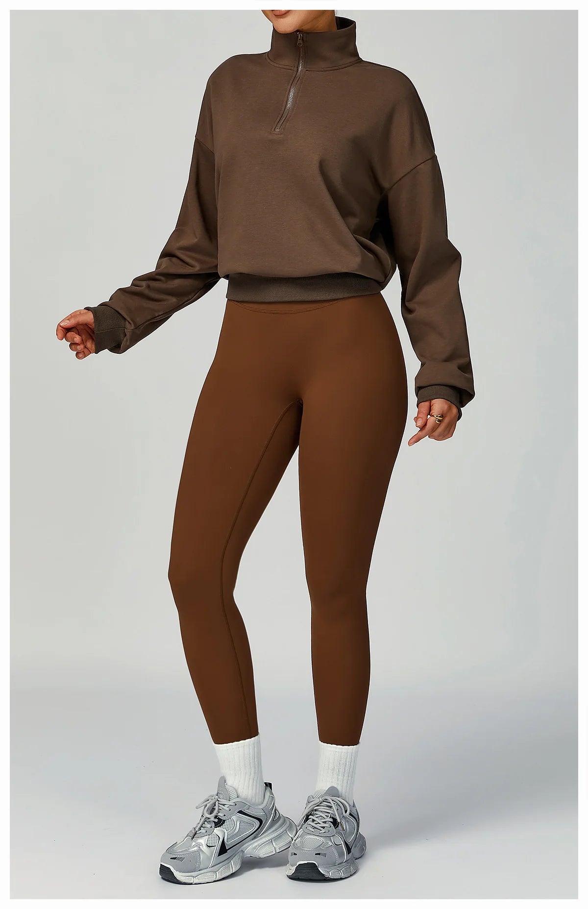 New Winter Zipper Hoodie Women's Long Sleeve Casual Loose Windproof Warm Versatile Hoodie Women's Running and Fitness Sportswear