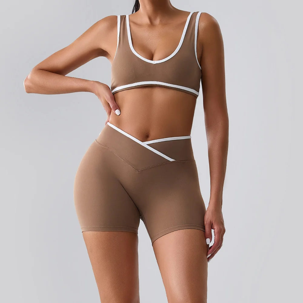 Women Tracksuit 2PCS Yoga Set Nude Feeling Workout Sets Gym Push Up Fitness Running Workout Sportwear Sport Bra Leggings Suit