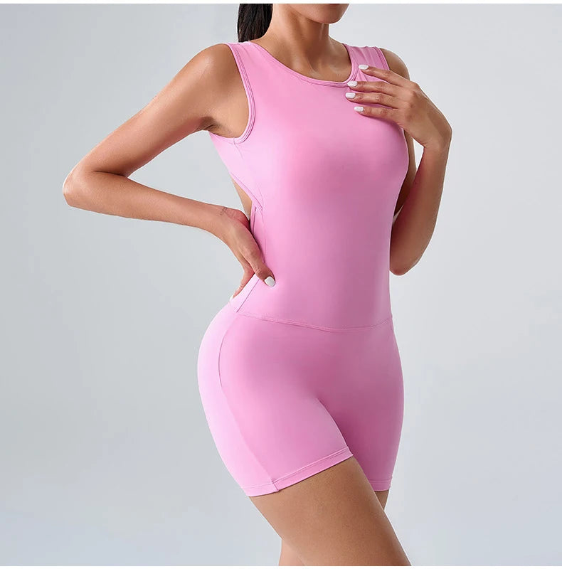 Women Rompers Tummy Control Butt Lifting Sports Shapewer Fitness Sports Bodysuit Yoga Suit Women's Gym PushUp Workout Clothes