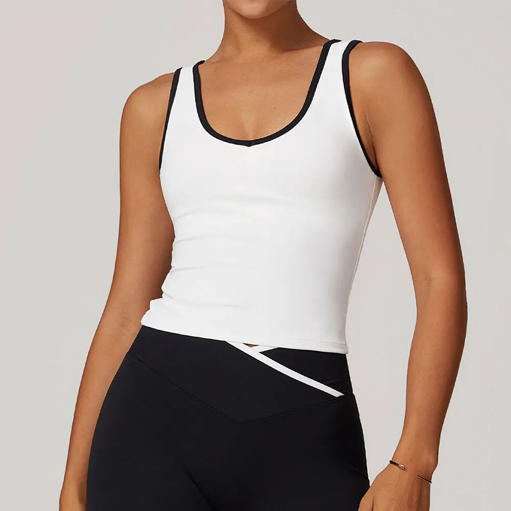 Backless Yoga Tank Top Sexy Fitness Yoga Underwear Women's Sports Bra Push Up High Strength Fitness Bra Running Gym Fitness Tops