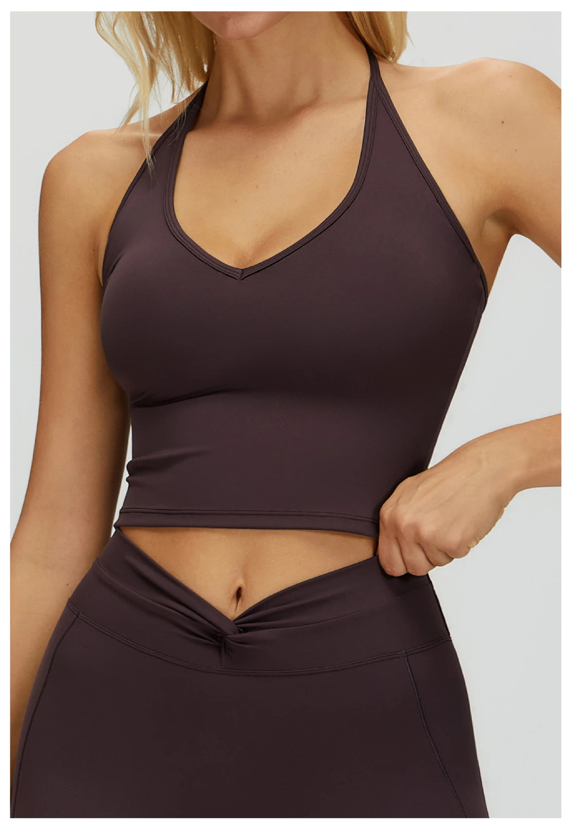 Hanging Neck Sports Underwear Fitness Backless Yoga Bra Gym Bra Removable Cups Women Workout Clothing Gym Top Halter Sport Bras