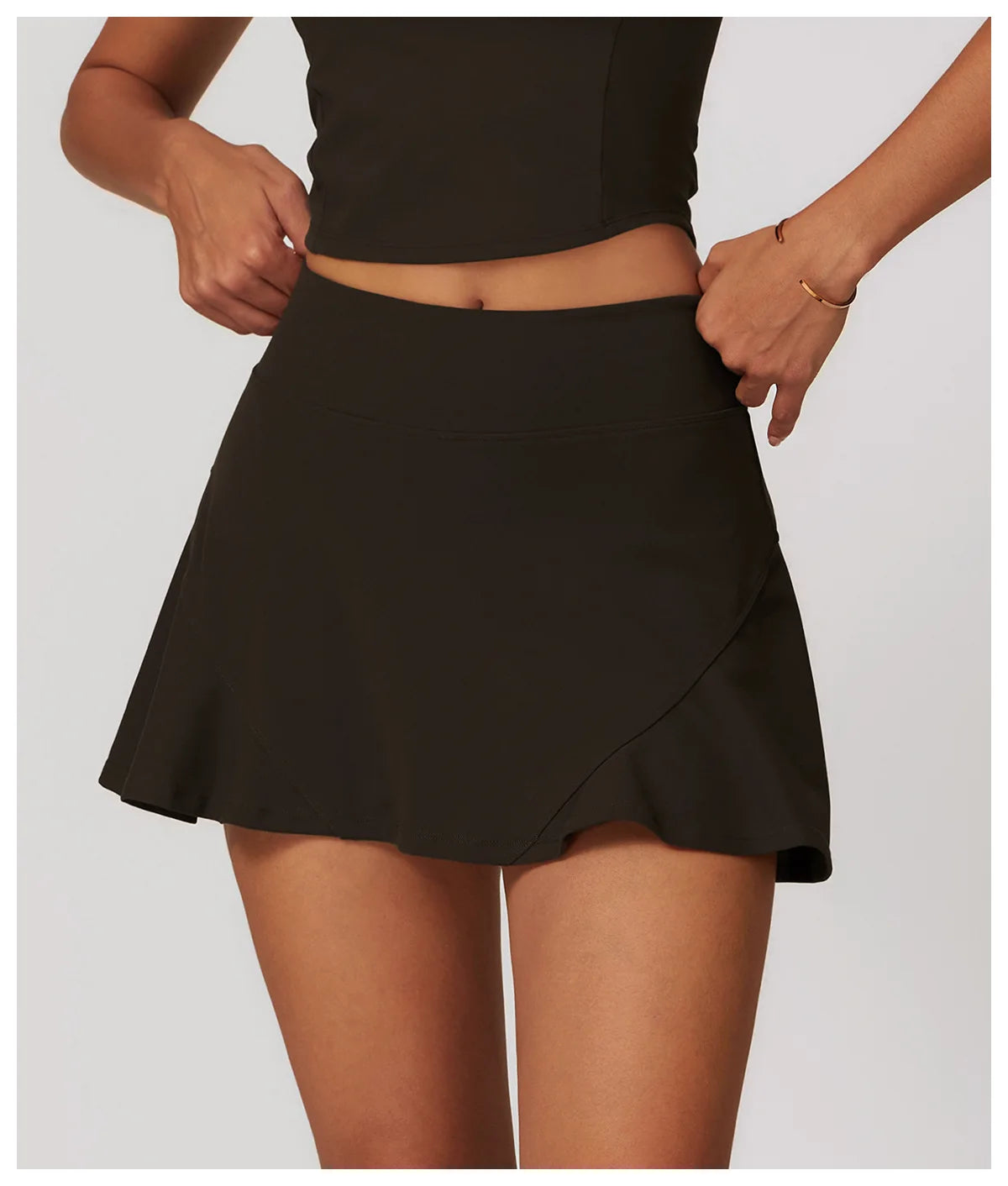 High Waist Sports Skirt Women Culottes Yoga Fitness Tennis Lining Anti Light Running Quick Drying Skirt Suitable Running Yoga