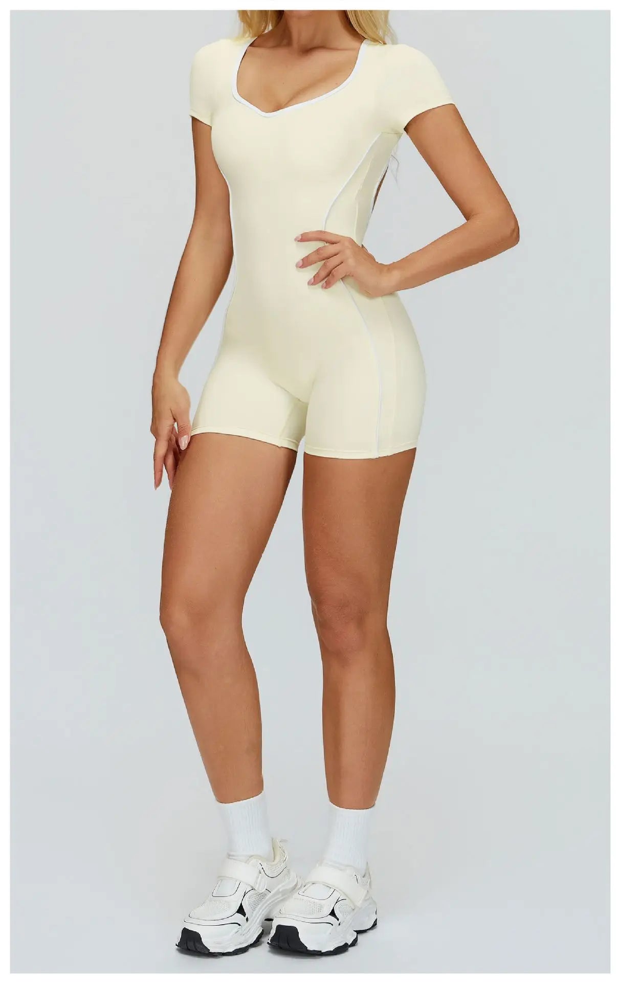 Yoga Set Women's Tracksuit Yoga Overalls One-Piece Sportswear Women's Short Sleeves Gym Workout Clothes Fitness Stretch Bodysuit