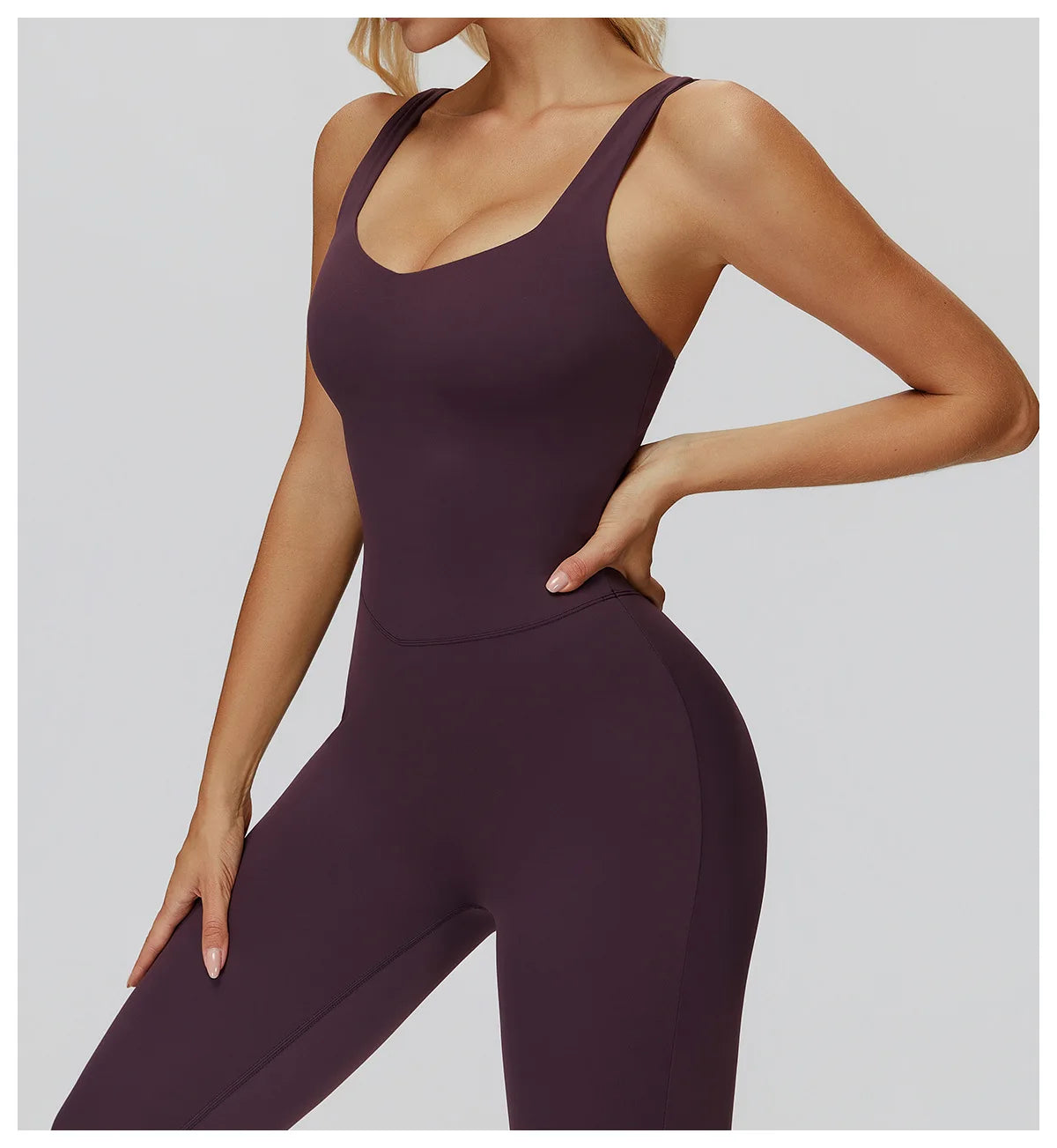 Women's Tracksuit Yoga Set Jumpsuits One Piece Fitness Rompers Sleeveless Sportswear Gym Set Push Up Bodysuits Workout Clothes