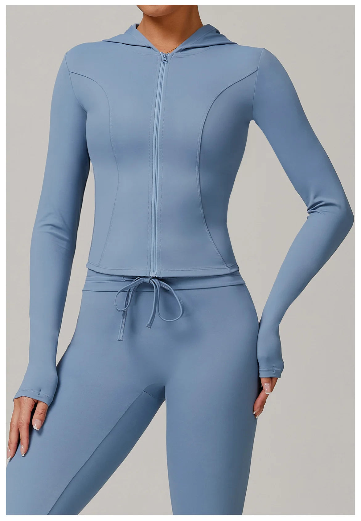 Women's Jacket Hooded Cardigan Tight Quick-dry Sports Fitness Coat Running Training Shirt Yoga Clothes Long Sleeve Sport Jacke