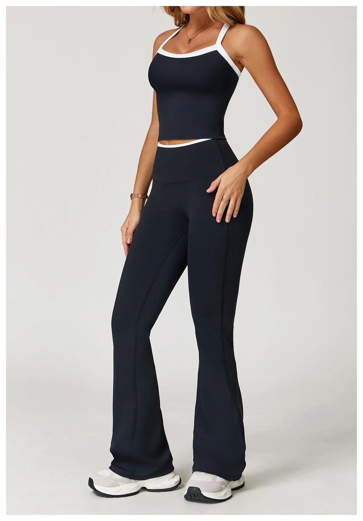 Flare Leggings Yoga Women High Waist Wide Leg Yoga Pants Impact Gym Sports Slim Flared Tights Pants Control Tummy Dance Trousers