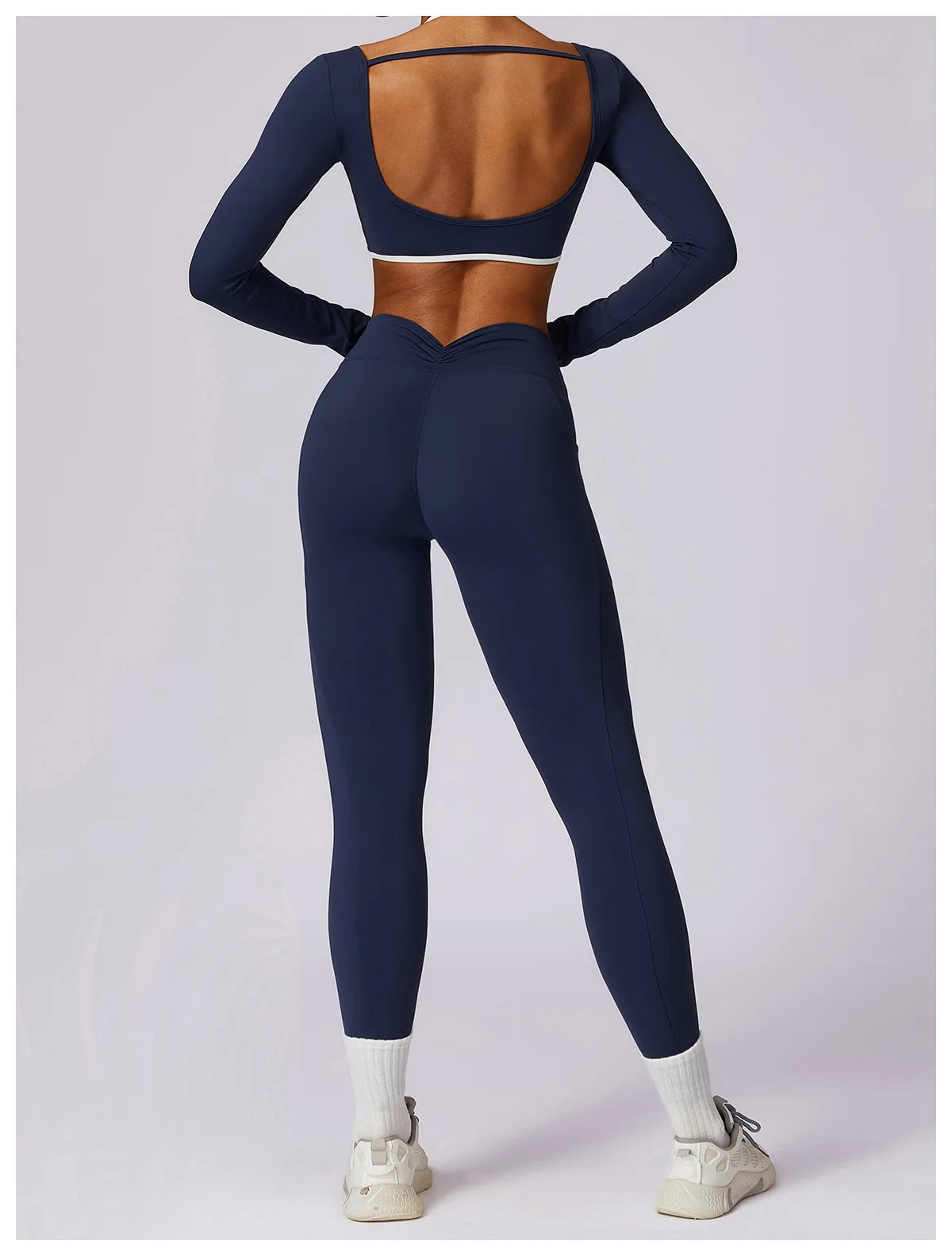 Hollowing Out Yoga Shirts For Women Long Sleeve Fitness Running Gym Clothes Workout Dry Fit Breathable High Elastic Sports Top