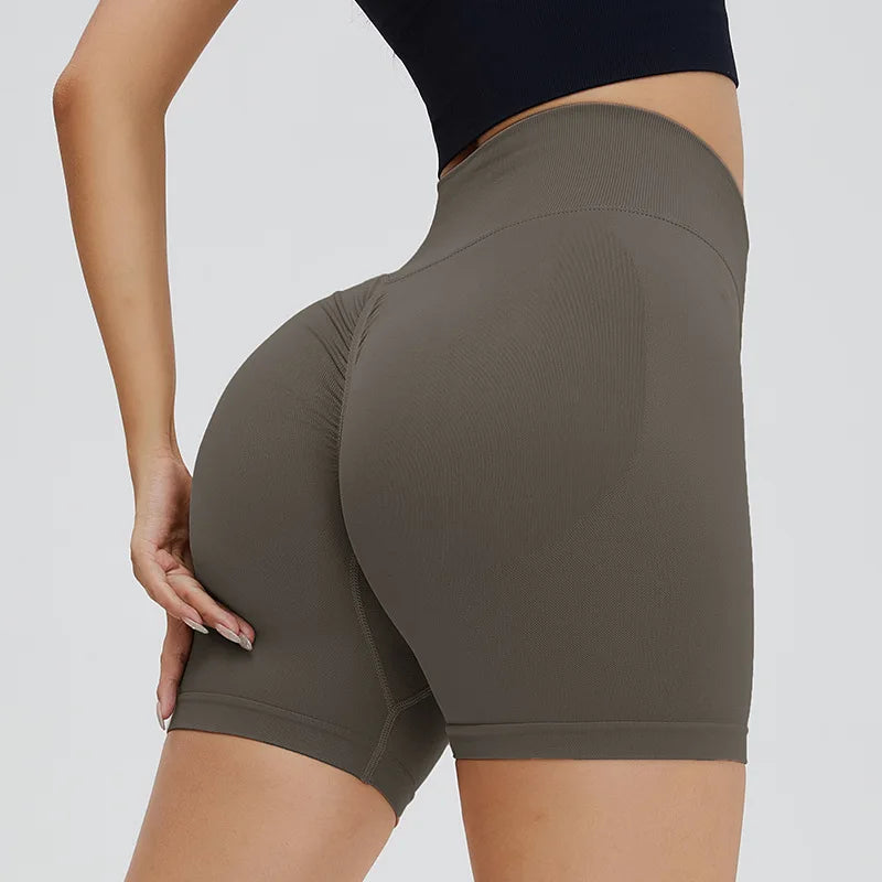 High Waist Seamless Shorts Women Scrunch Butt Yoga Shorts Push Up Gym Shorts Athletic Booty Fitness Workout Short Women Clothing