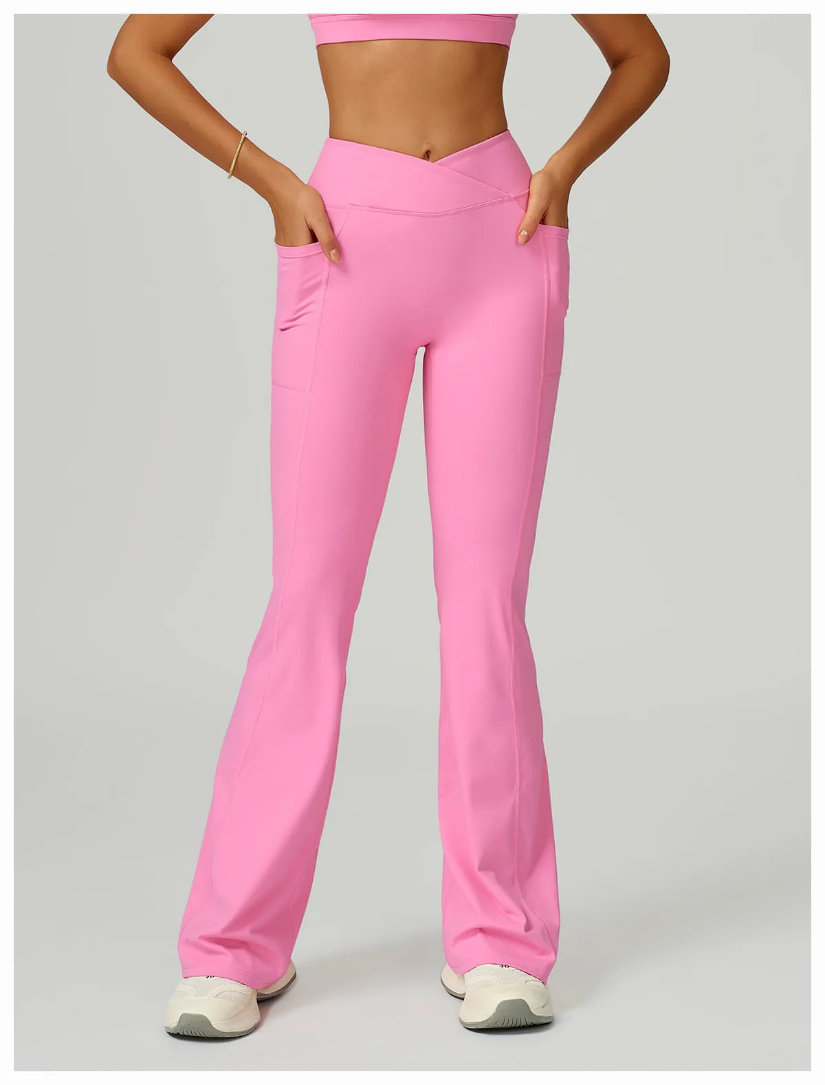 Women Flare Leggings Yoga Pants Bell-bottoms Yoga Trousers High Waist Fitness Pants Stretch Gym Casual Sports Wide Leg Pants