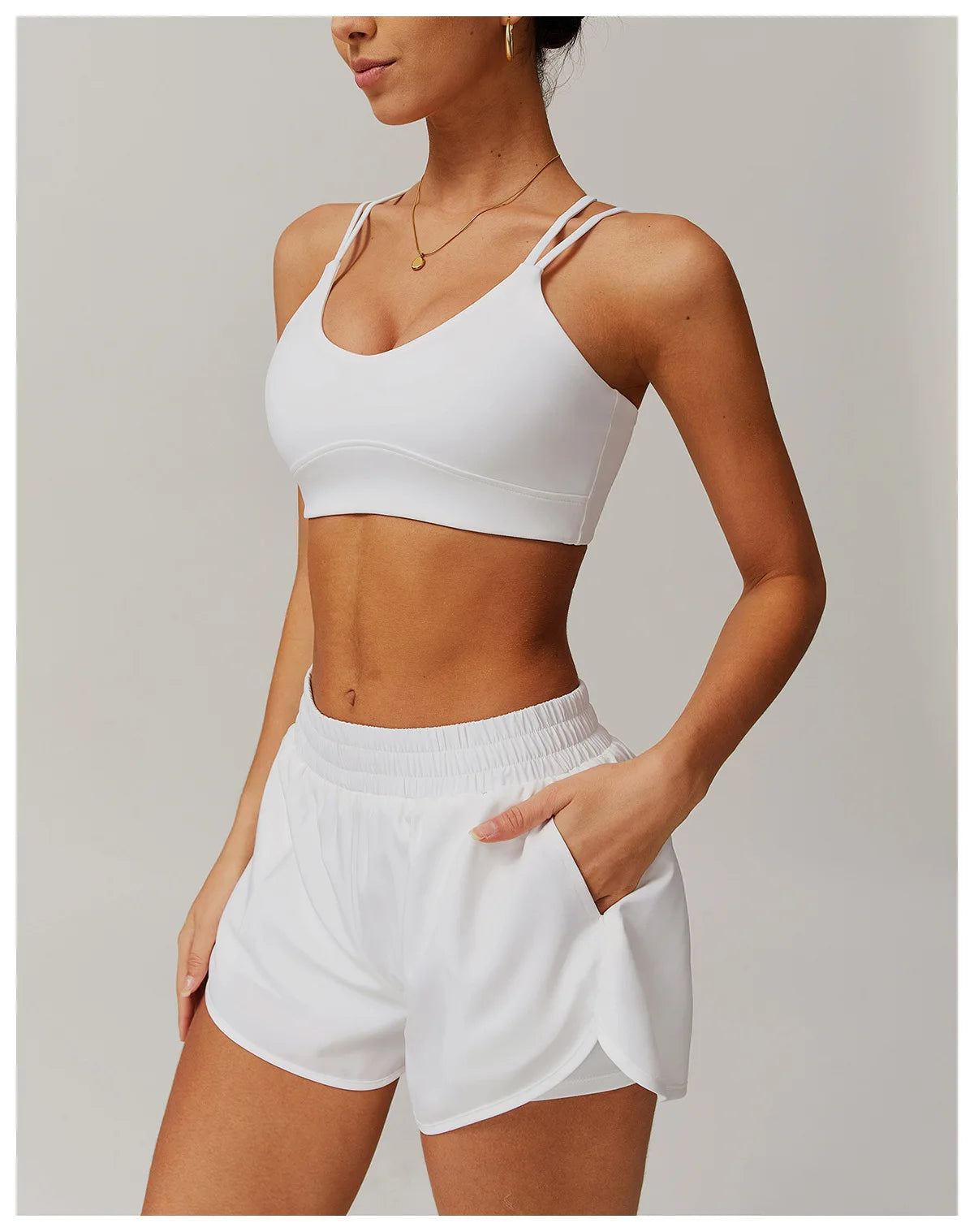 Women's Sports Bra Sexy Criss Cross Straps Back High Support Impact Yoga Underwear Running Fitness Gym Padded Bralette Tops