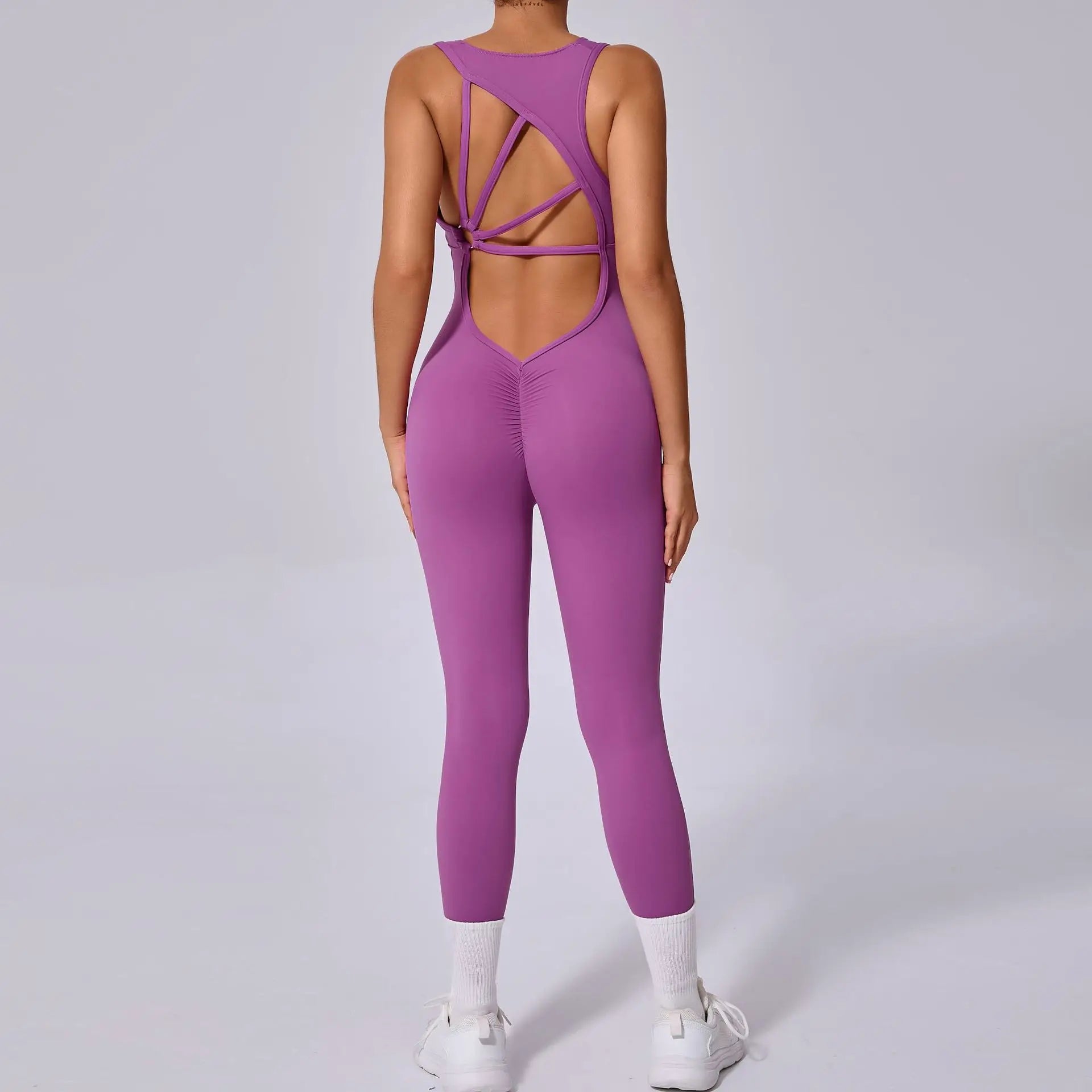 Backless Yoga Jumpsuits Sports Fitness One-Piece Yoga Sleeveless Workout Clothes Running Sportswear Tight Training Tracksuits