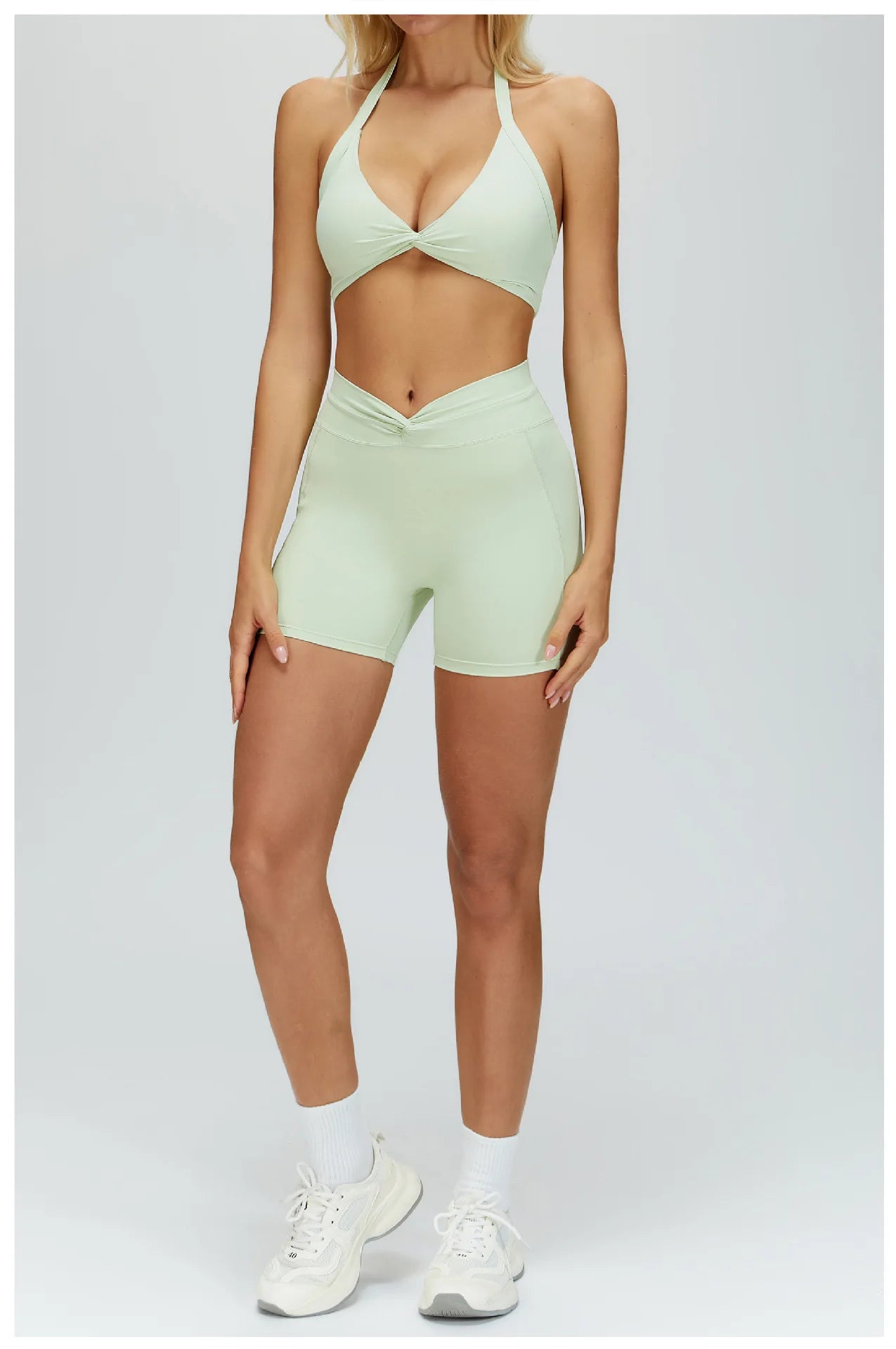2 PCS Women Tracksuit Yoga Set Sexy Sport Bra High Waist Sports Shorts Gym Outfits Fitness Short Sleeves Workout Suit Sporstwear
