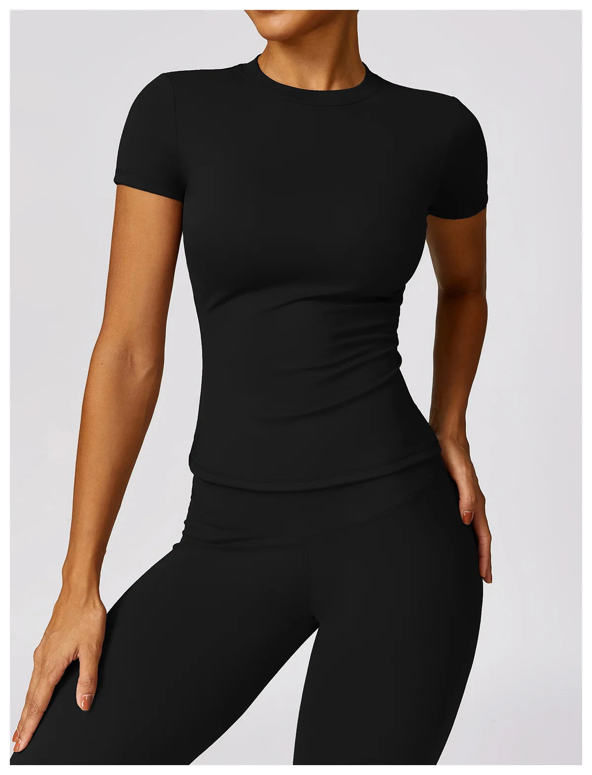 Yoga Shirts Women Top Quick Dry Running Tops Tights Push Up Workout Gym Clothes Female Short Sleeve Fitness Sports T-Shirts