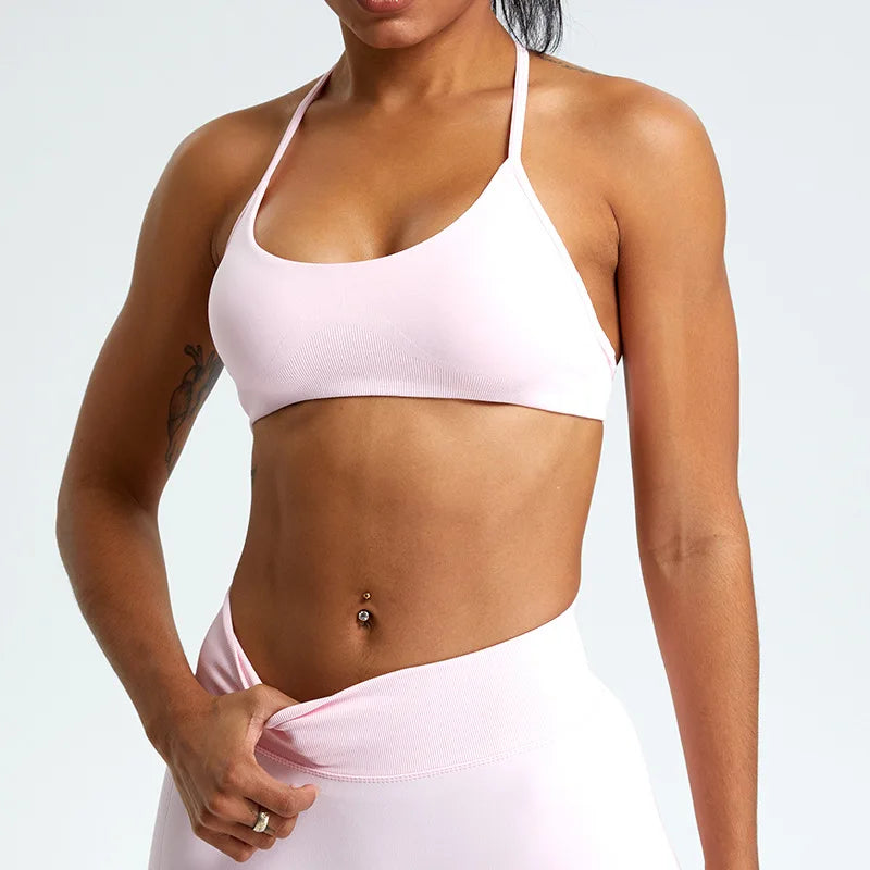 Women Sports Underwear High Support Sports Top Push Up Yoga Bra Gym Crop Top High Strength Fitness Workout Bra Running Brassiere