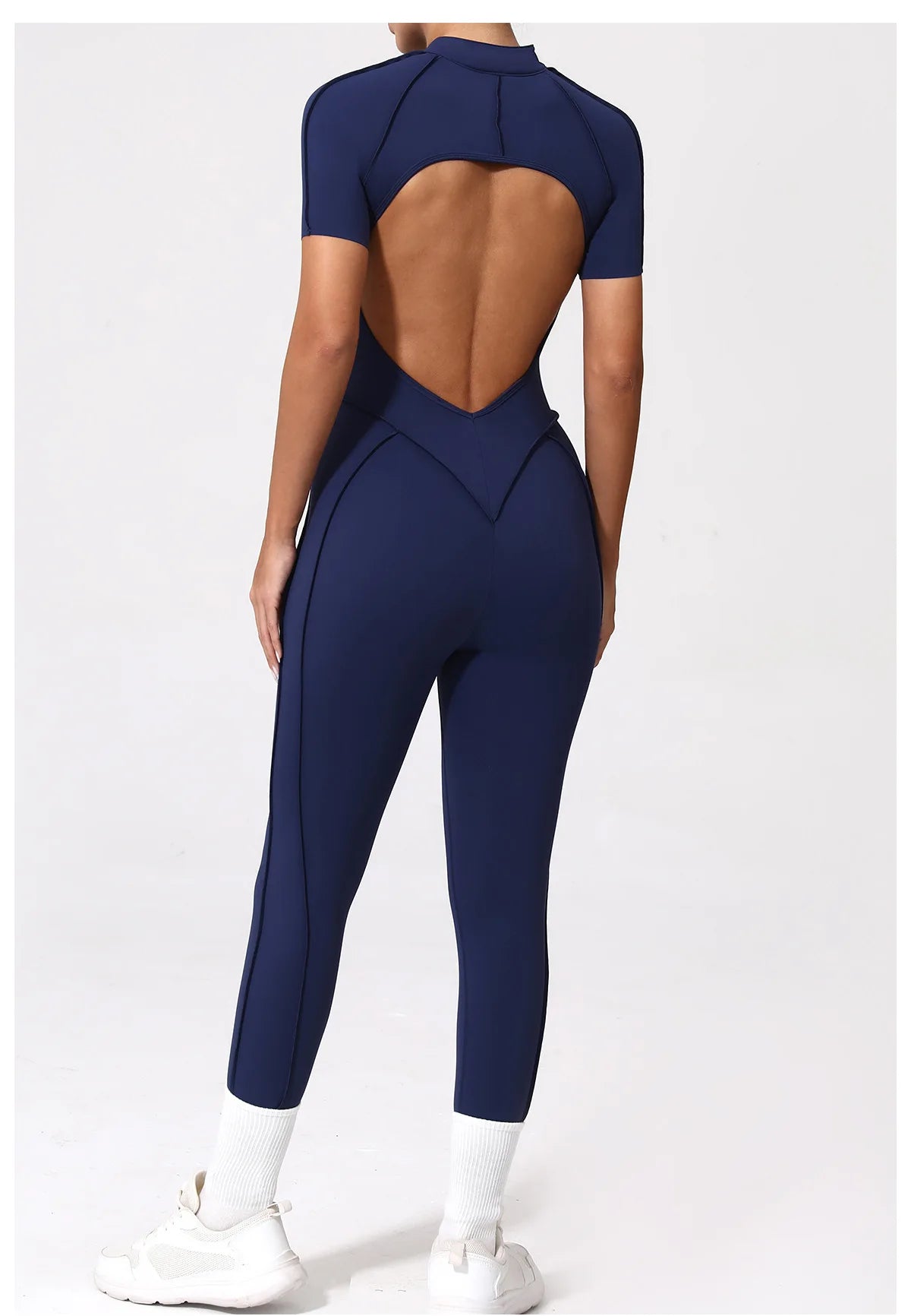Gym Jumpsuit Women's Fitness Suit Zipper Long Sleeved Sets Sports Overalls for Woman Tracksuit Yoga Clothing Workout Sportswear