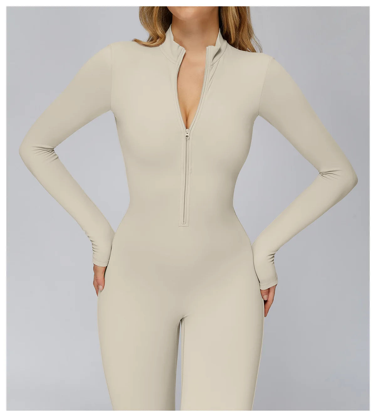Winter Fleece Jumpsuit Women Tracksuit Yoga Set Zipper Rompers Long Sleeved Fitness Sports Bodysuit Gym Push Up Workout Clothes