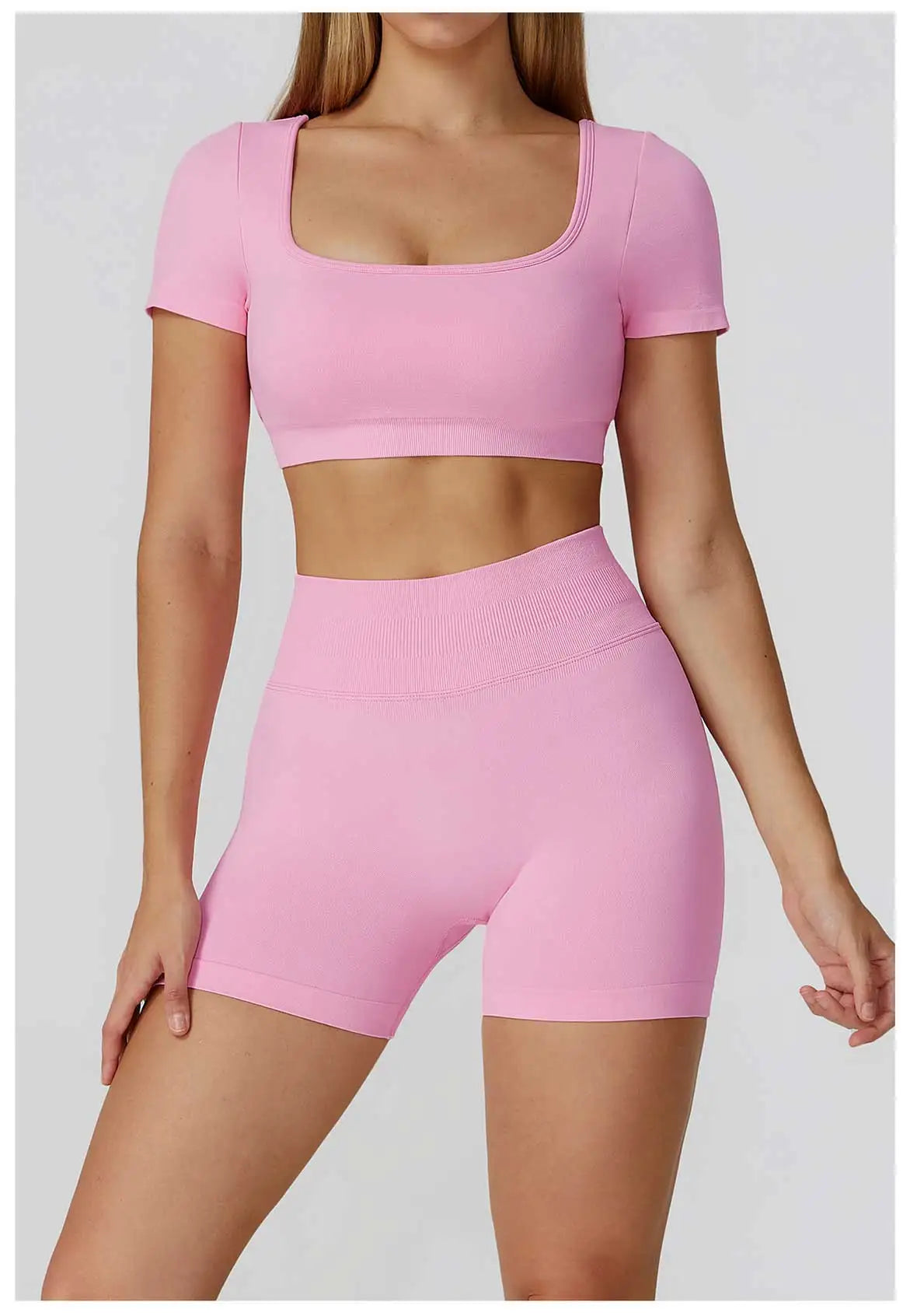 Seamless Women Yoga Top Backless Sport T Shirts Fitness Clothes Short Sleeve Yoga Shirt Gym Top Running Active Wear Sport Top
