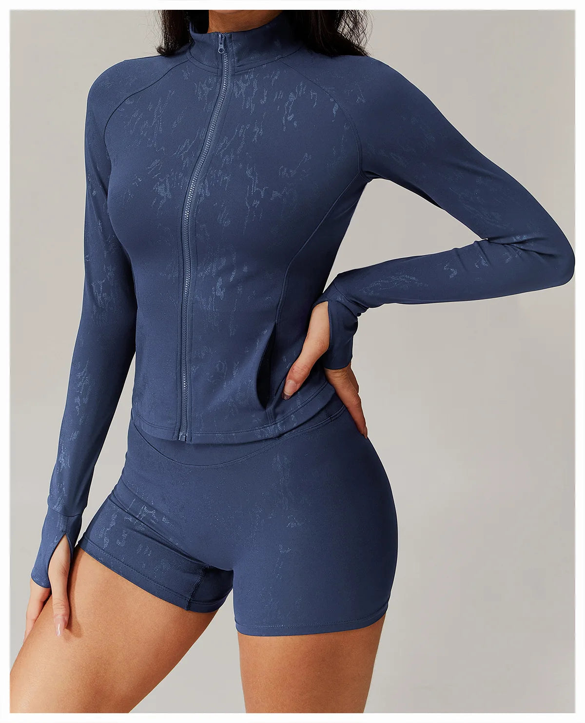 Zipper Jacket Women Yoga T-shirts Crop Tops Solid Sports Top Long Sleeve Running Shirts Sexy Quick Dry Fitness Gym Sport Wear