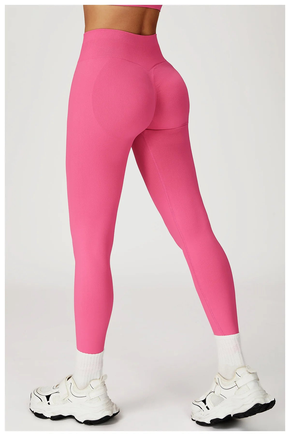 Seamless High Waist Solid Leggings Women Slim Tights Fitness Yoga Elastic Leggings Push Up Butt Knit Fashion Gym Workout Pants