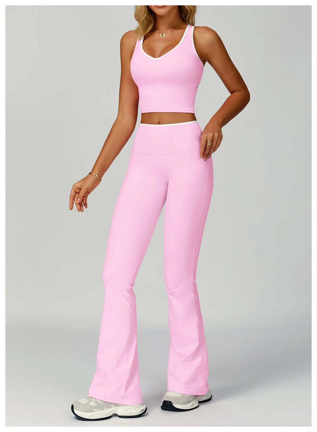 Gym Tracksuit Yoga Set 2 Pieces Workout Outfits Fitness Sportswear High Waist Leggings Sports Bra Athletic Wear Women Clothes