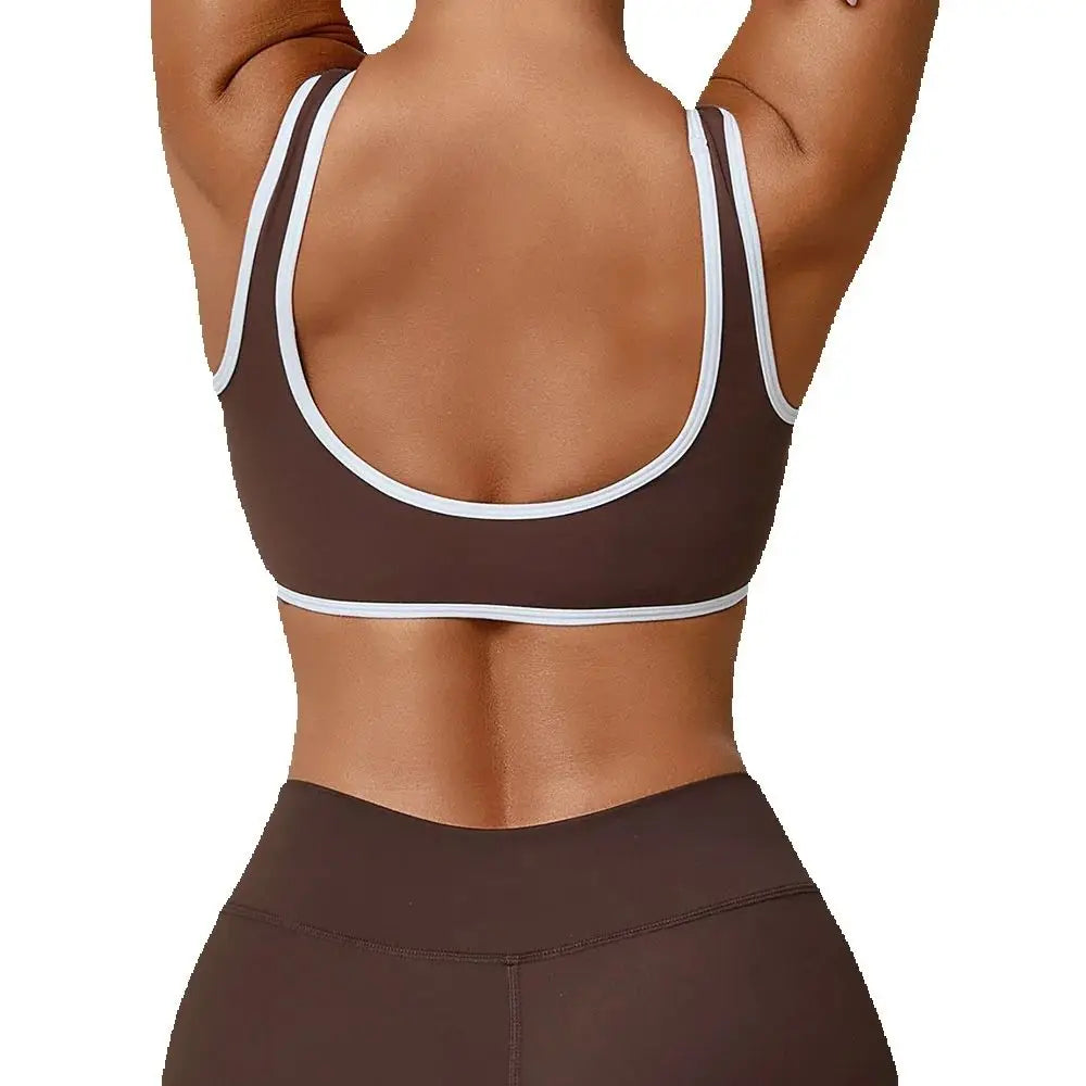 Patchwork Sports Underwear Anti-Sweat Fitness Top Women Yoga Bra Shockproof Crop Top Push Up Sport Bra Running Gym Workout Top