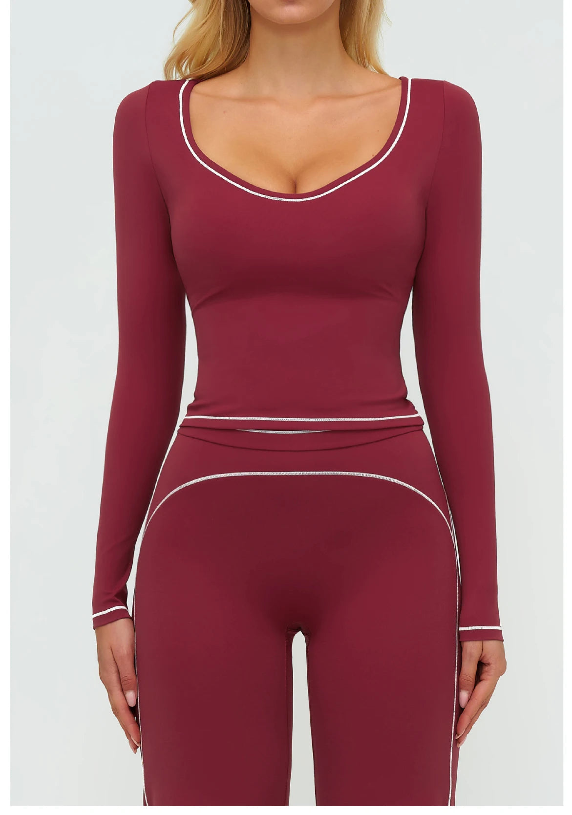 Yoga Shirts Women's Yoga Long Sleeve Fitness Long Sleeve Running Gym Clothes Workout Dry Fit Breathable High Elastic Sports Top