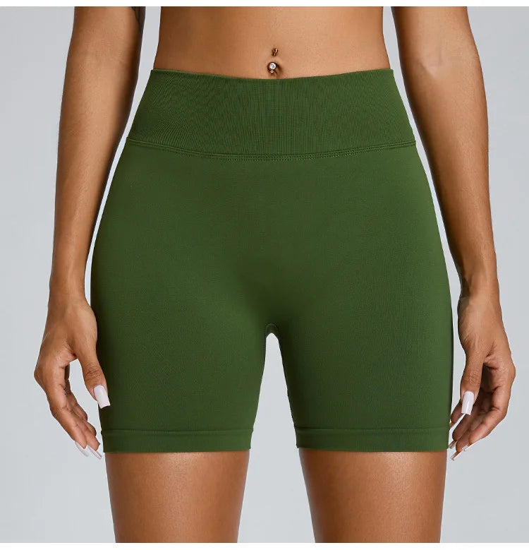 Seamless Yoga Shorts Women High Waist Workout Shorts Fitness Yoga Lift Butt Fitness Women Shorts Gym Short Running Sportswear