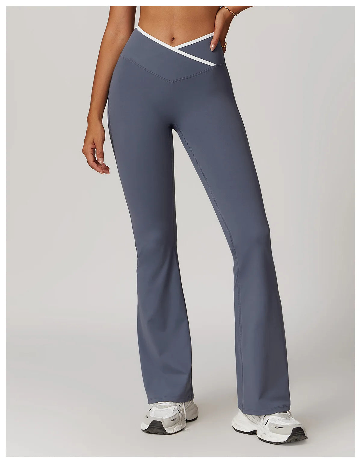 Bell-bottoms Female Leggings Tights High Waist Sexy V-shaped Waist Fitness Pants Women Gym Workout Leggings Running Yoga Legging