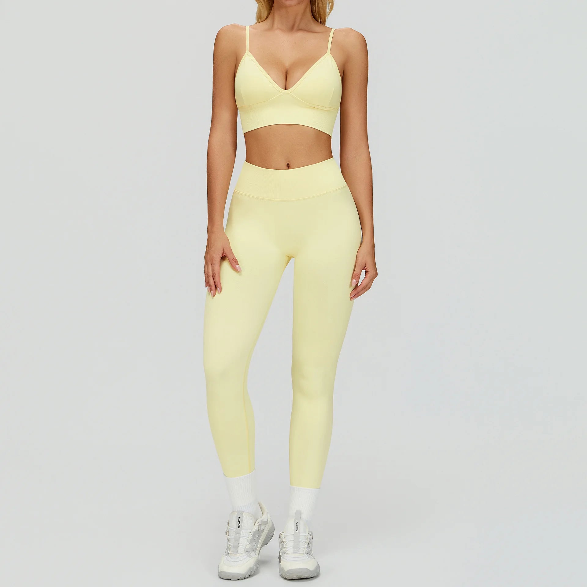 Seamless Yoga Suit 2PCS Sports Set Women Tracksuit Gym Running Workout Clothes Sports Long Sleeve Athletic Wear Yoga Clothing
