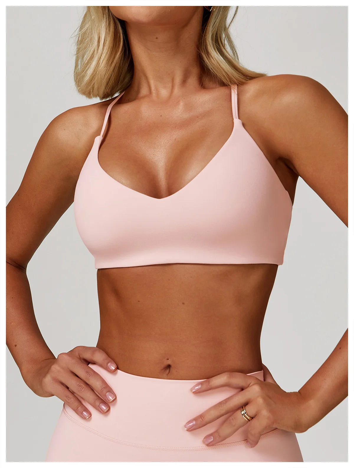 Sexy Women Tops Back Cross Strap Tank Top Push Up Running Impact Sports Bra Breathable Soft Fitness Beauty Solid Color Yoga Bra