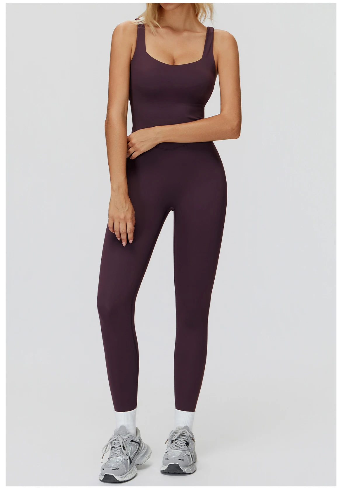 Women's Tracksuit Yoga Set Jumpsuits One Piece Fitness Rompers Sleeveless Sportswear Gym Set Push Up Bodysuits Workout Clothes