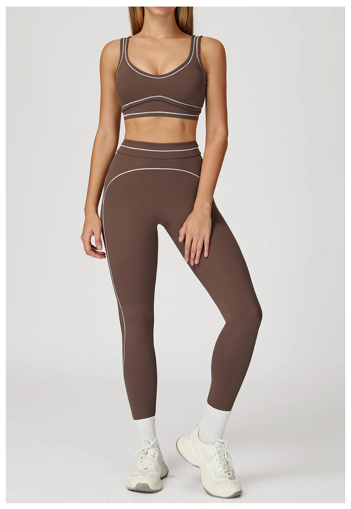 Women's Tracksuit Yoga Set 2PCS Sport Suit Gym Wear Workout Clothes Gym Outfits High Waist Legging Fitness Bra Set Sports Suits