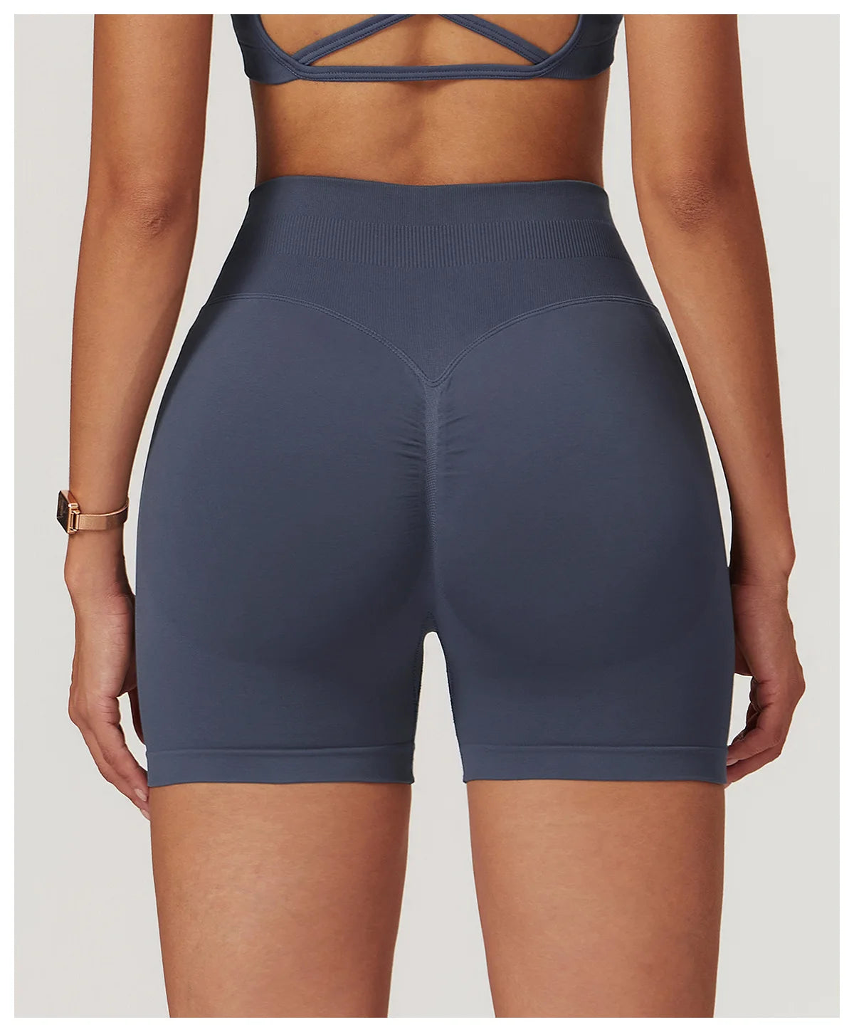 Ribbed Shorts for Women Yoga Shorts Push Up Booty Workout Gym Shorts Fitness High Waist Sports Short Seamless Women Clothing