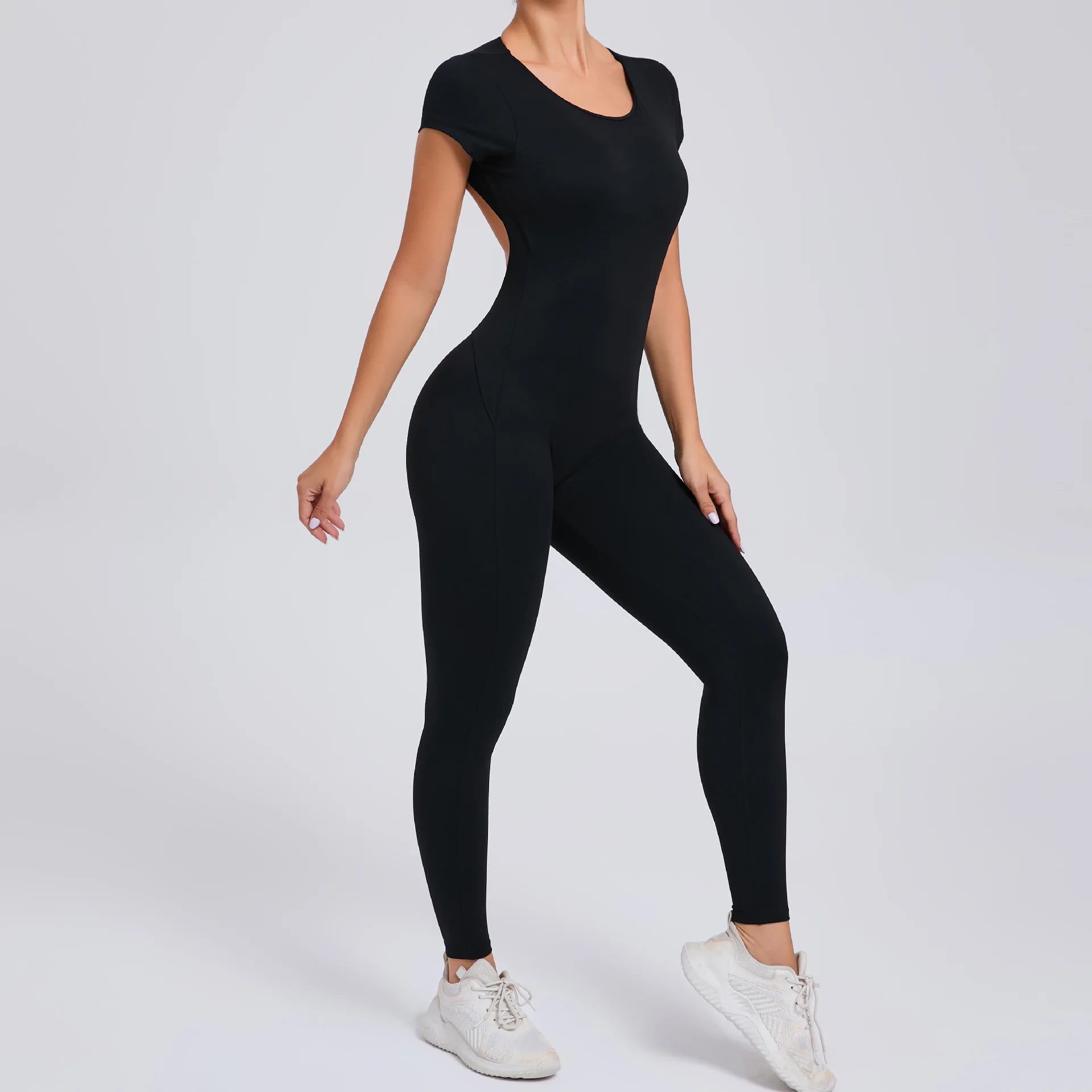 Yoga Suit Women's Jumpsuit One Piece Sports Suit Short Sleeve Gym Clothes Push Up Training Fitness Yoga Bodysuit Sportswear