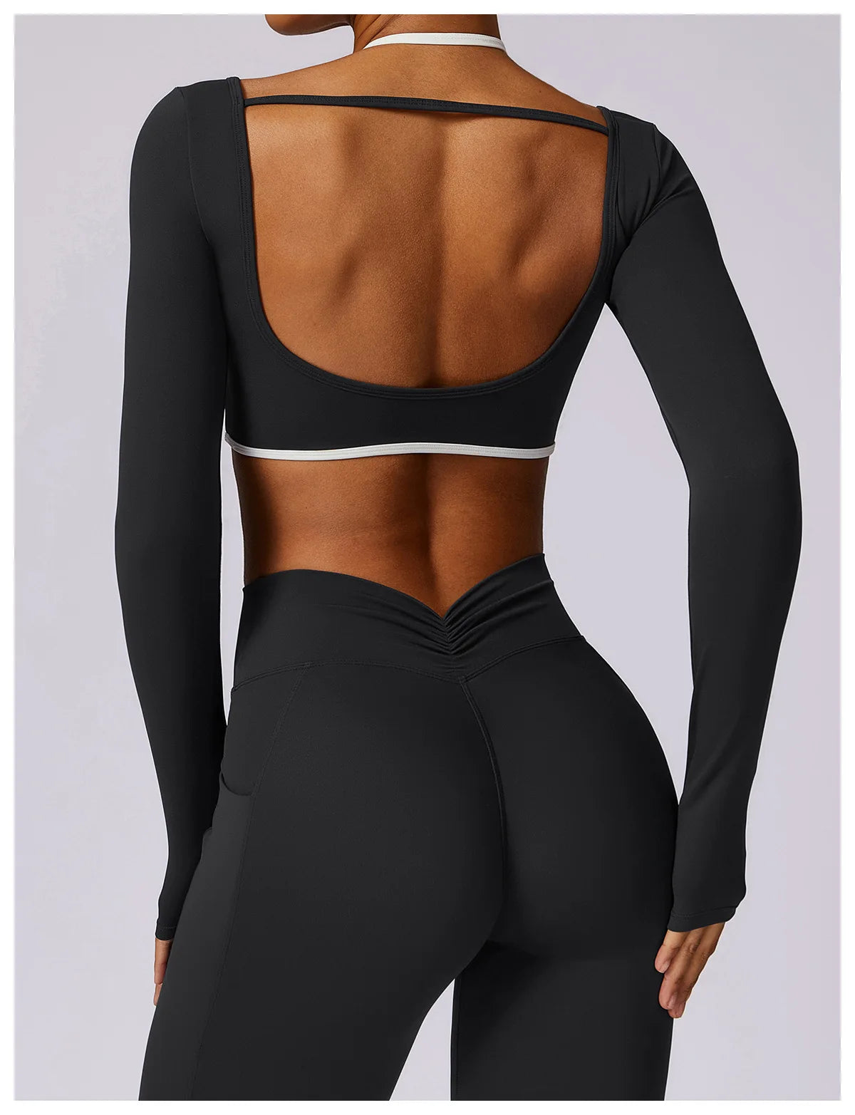 Hollowing Out Yoga Shirts For Women Long Sleeve Fitness Running Gym Clothes Workout Dry Fit Breathable High Elastic Sports Top
