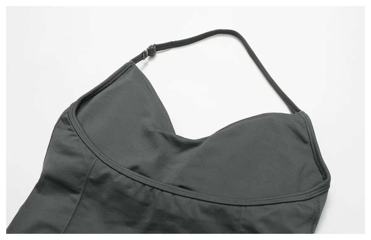 Breathable Sports Bra Crop Tops for Women Sexy Halter Sports Underwear Padded Support Yoga Workout Sports Cropped Push Up Tops