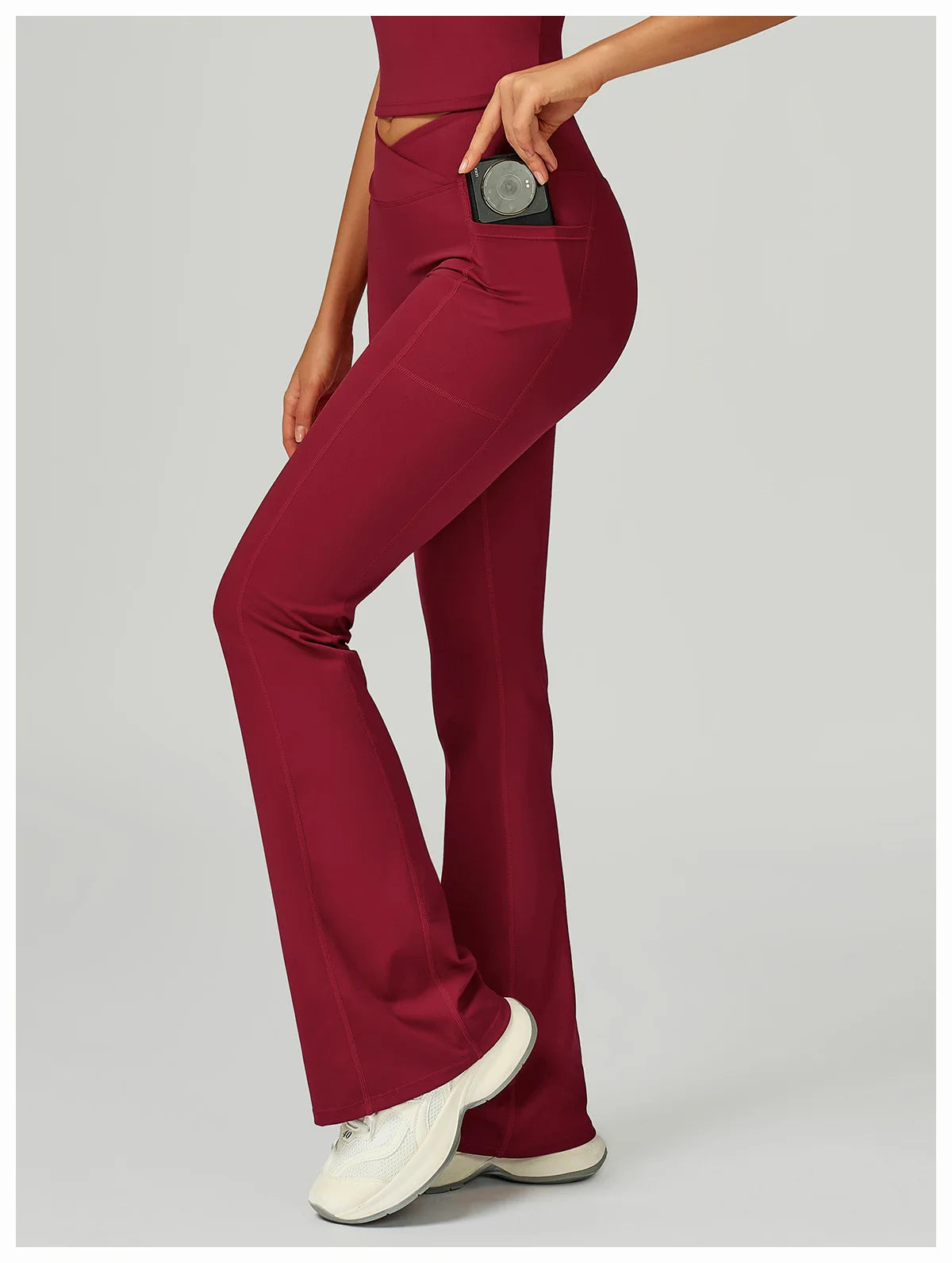 Flare Leggings Women Yoga Pants Bell-bottoms Yoga Trousers High Waist Fitness Pants Stretch Gym Casual Sports Wide Leg Pants