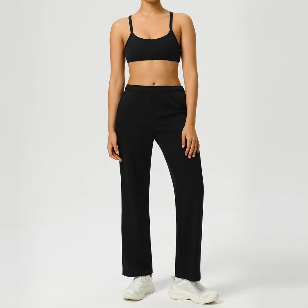 Winter Yoga Set 2PCS Sports Outfits Women Clothes Fitness Tracksuit Gym Workout Long Sleeved Female Bra Yoga Suit Sportswear