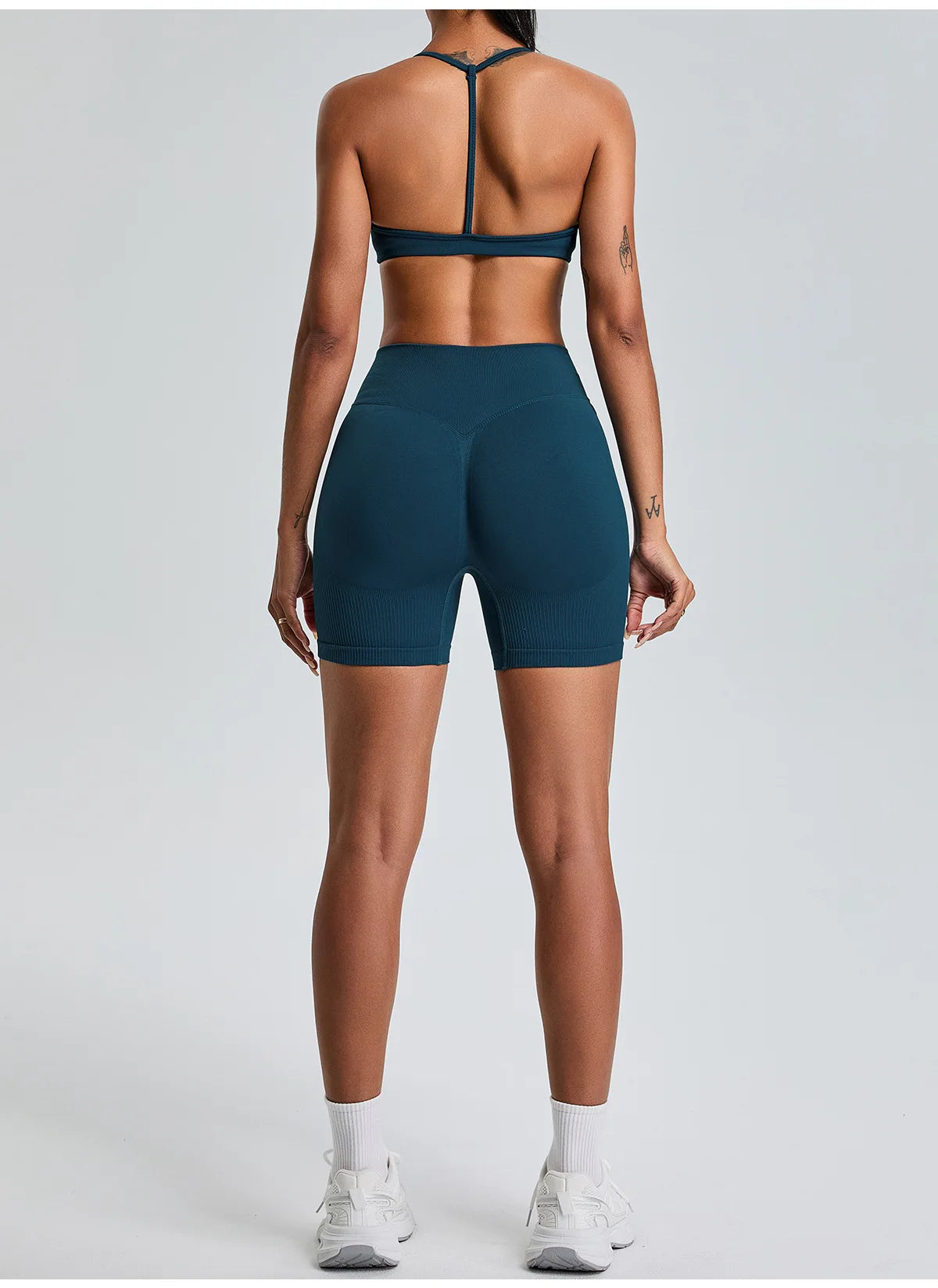 Seamless Yoga Shorts Women High Waist Workout Shorts Fitness Yoga Lift Butt Fitness Yoga Gym Running Sports Shorts Sportswear