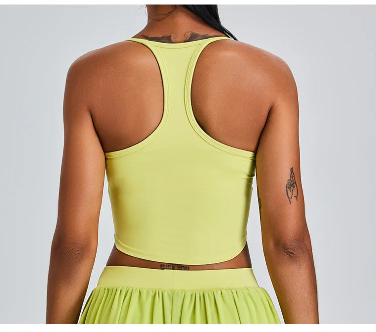 2 Piece Sportswear Leisure Sports Short Skirt Yoga Set Women's Belt Lined Mesh Pleated Tennis Skirt Running Push Up Fitness Suit