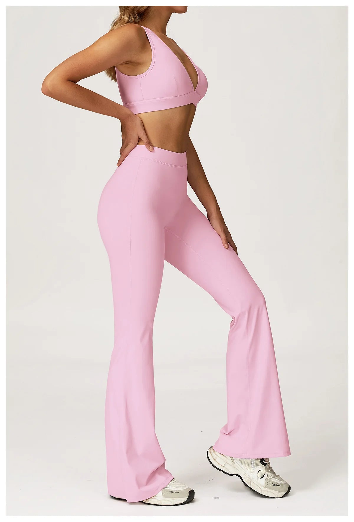 High Waist Flared Leggings Women Gym Fitness Yoga Pants Workout Runing Sport Leggings Women's Control Tummy Yoga Wide Leg Pants