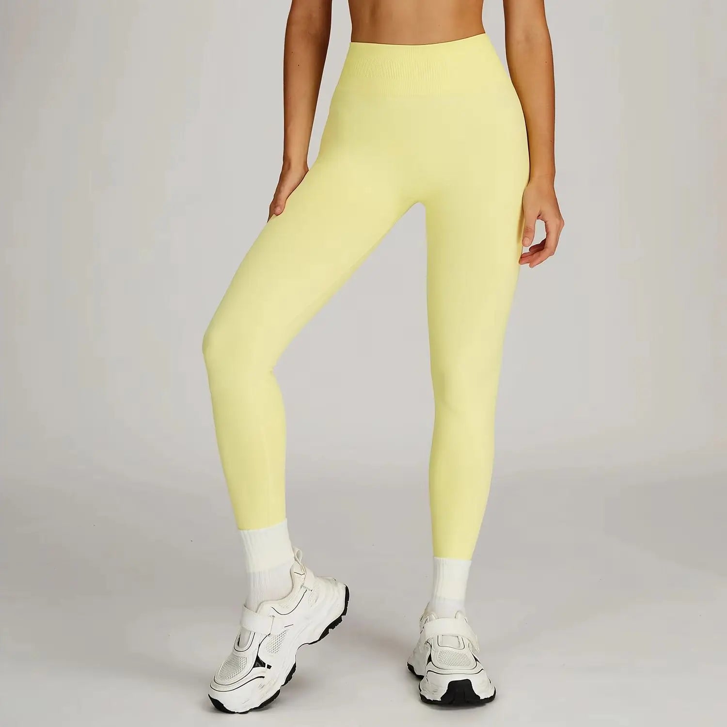 Seamless High Waist Solid Leggings Women Slim Tights Fitness Yoga Elastic Leggings Push Up Butt Knit Fashion Gym Workout Pants
