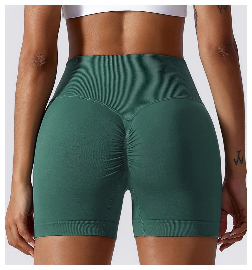 Summer Seamless Yoga Shorts High Waist Elasticity Sports Leggings Women Breathable Cycling Shorts Buttock Lift Gym Shorts Women